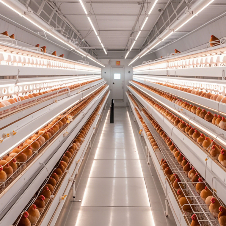 LED -valon nauhojen levitys kanan jalostuksen asettamisessa